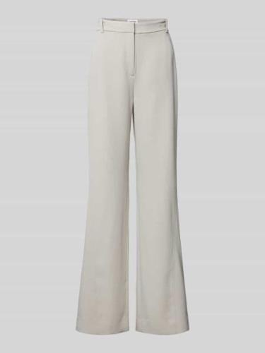 Wide leg stoffen broek met riemlussen