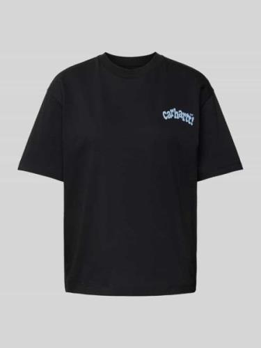 Oversized T-shirt met labelprint, model 'AMOUR'