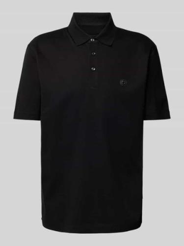 Slim fit poloshirt met labelpatch, model 'Parris'