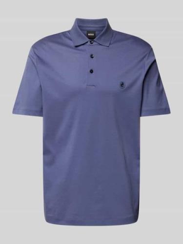 Slim fit poloshirt met labelpatch, model 'Parris'