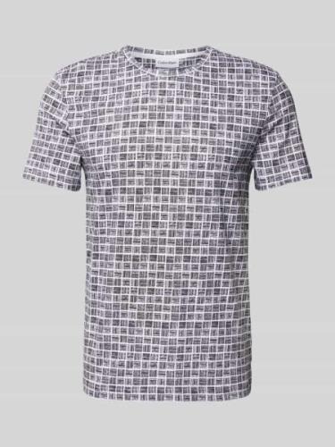 Slim fit T-shirt met labeldetail, model 'BRUSH'