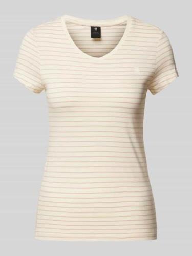 Slim fit T-shirt met streepmotief