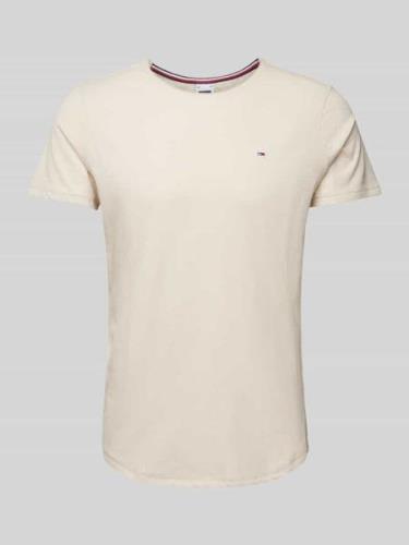 Slim fit T-shirt met ronde hals