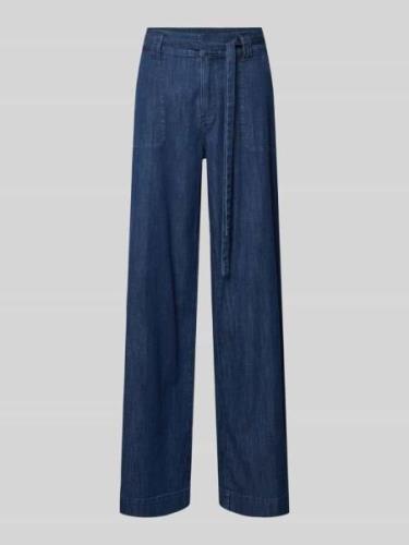 Straight leg jeans met strikceintuur, model 'Sienna'