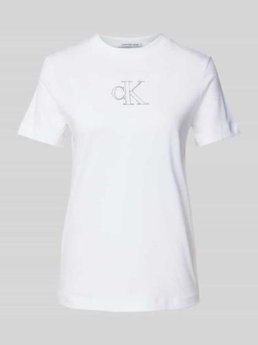 T-shirt met labelprint