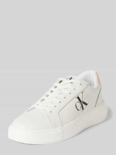 Sneakers van leer met labeldetail, model 'CHUNKY'