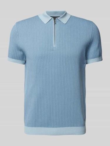 Slim fit poloshirt met ritssluiting, model 'Simeono'