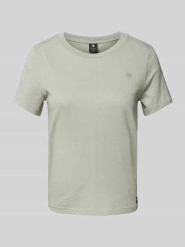 T-shirt met labeldetails, model 'Front seam