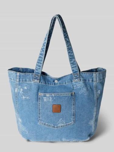 Tote bag in denimlook, model 'STAMP'