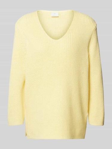 Gebreide pullover met V-hals