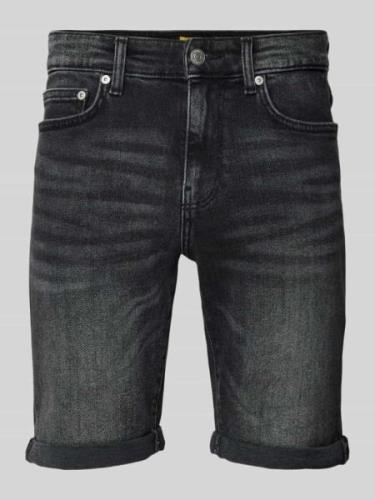 Korte slim fit jeans in 5-pocketmodel, model 'PLY'