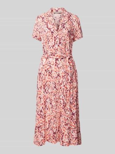 Maxi-jurk van viscose met stoffen riem