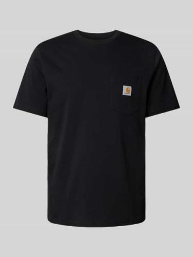 T-shirt met labelpatch, model 'POCKET'