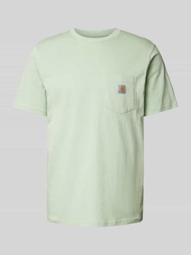 T-shirt met labelpatch, model 'POCKET'