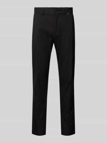 Tapered fit broek met labeldetail, model 'TECH'