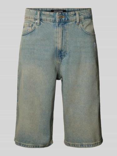 Regular fit korte jeans met labelstitching, model 'ALCOA'