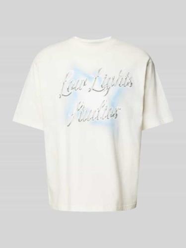 Oversized T-shirt met labelprint, model 'CHROMATIC'