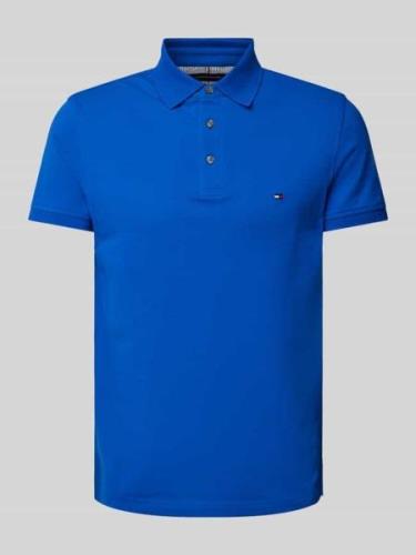 Slim fit poloshirt met logostitching