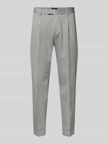 Tapered fit pantalon met persplooien, model 'SALTO'