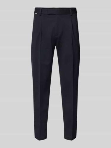 Tapered fit pantalon met persplooien, model 'SALTO'