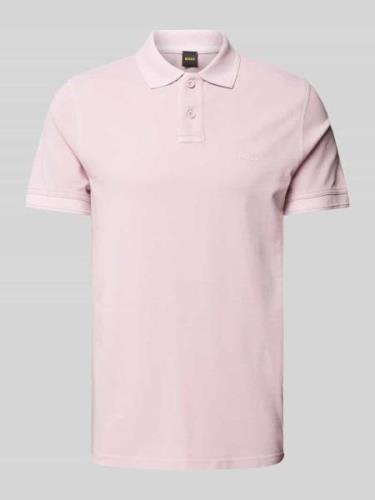 Regular fit poloshirt met labelprint, model 'Prime'