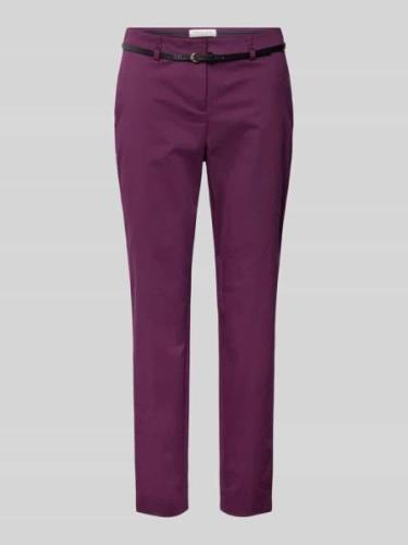 Slim fit broek met riem