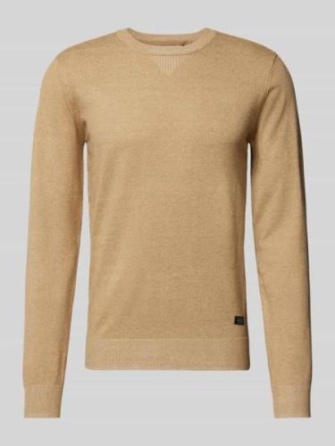 Gebreide pullover met ribboorden, model 'Bruton'