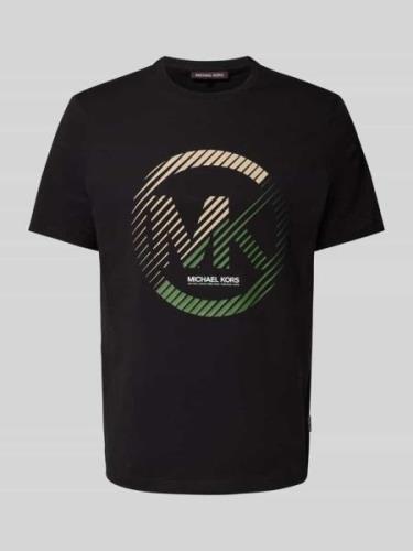 T-shirt met labelprint, model 'VICTORY'