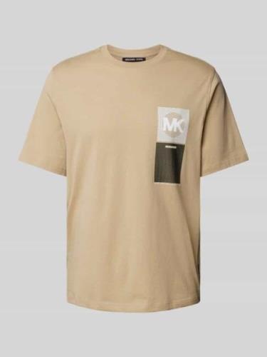 T-shirt met labelprint, model 'MK BEACON'
