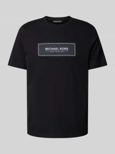 T-shirt met labelpatch, model 'NEW FLAGSHIP'