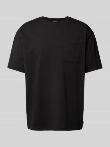 Oversized T-shirt met borstzak, model 'CORE'