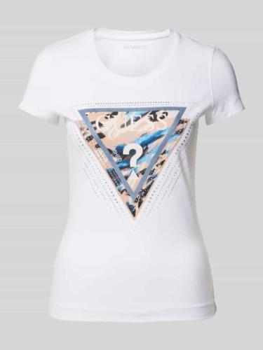 T-shirt met strass-steentjes