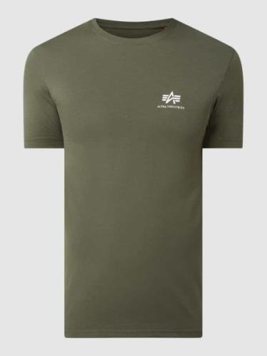 T-shirt met logoprint, model 'Basic T'