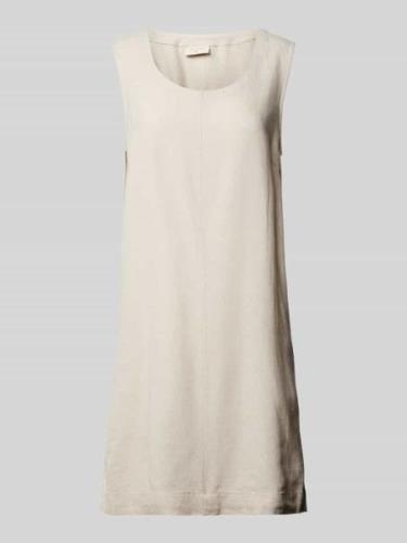 Linnen jurk met ronde hals, model 'LAVA'