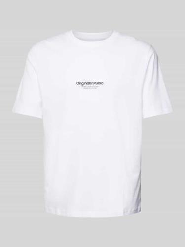 T-shirt met labelprint, model 'VESTERBRO'