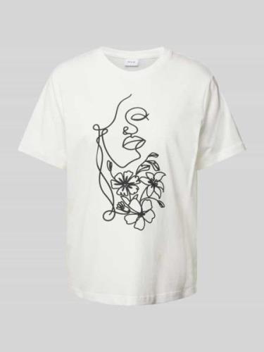 T-shirt met ronde hals, model 'sybil'