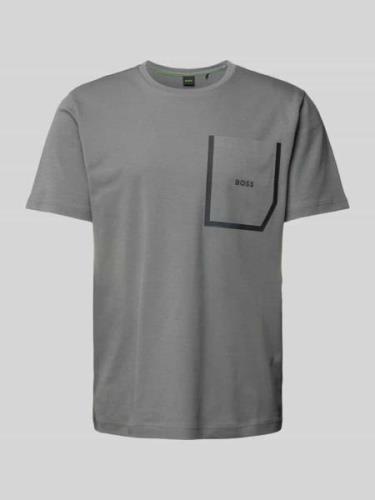 T-shirt met labelprint, model 'Thilix'