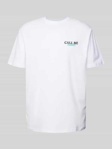 T-shirt met ronde hals, model 'CALLME'