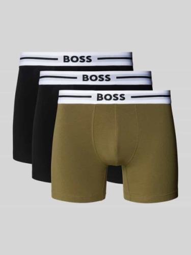 Boxershort met elastische band met logo in een set van 3 stuks