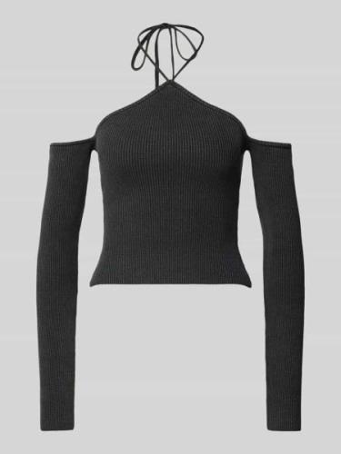 Gebreide pullover met halter