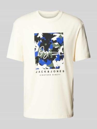 T-shirt met labelprint, model 'ARUBA'