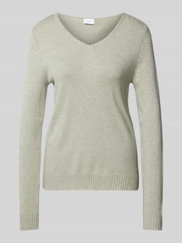 Gebreide pullover met V-hals, model 'Viril'