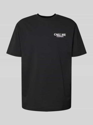 T-shirt met ronde hals, model 'CALLME'