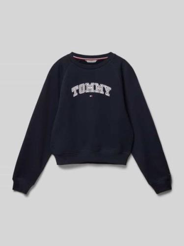 Sweatshirt met labelstitching, model 'VARSITY'