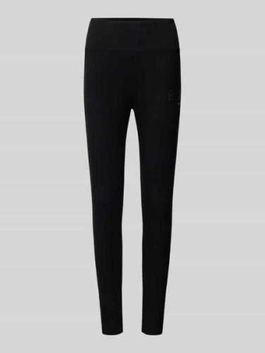 Skinny fit legging met labeldetail