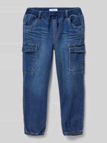 Baggy fit cargojeans met elastische boorden, model 'BEN'