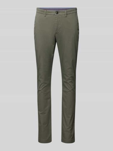 Slim fit chino met achterzakken