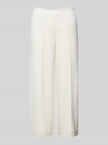 Wide leg stoffen broek met persplooien