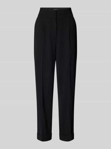 Tapered fit stoffen broek met bandplooien