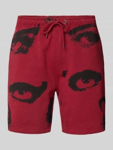 Sweatshorts met motiefprint